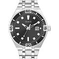 Guess Guess  Sport Steel  GW0330G1  GW0330G1 кварцевые мужские часы черный циферблат, браслет нержавеющая сталь — вид спереди