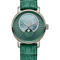 Rado Rado Diamaster R14055935  R14055935 кварцевые женские часы зеленый циферблат, браслет кожаный — вид спереди