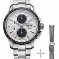Maurice Lacroix Maurice Lacroix Pontos Chronograph 43mm PT6038-SSL2H-130-A  PT6038-SSL2H-130-A механические мужские часы белый циферблат, браслет нержавеющая сталь — вид спереди
